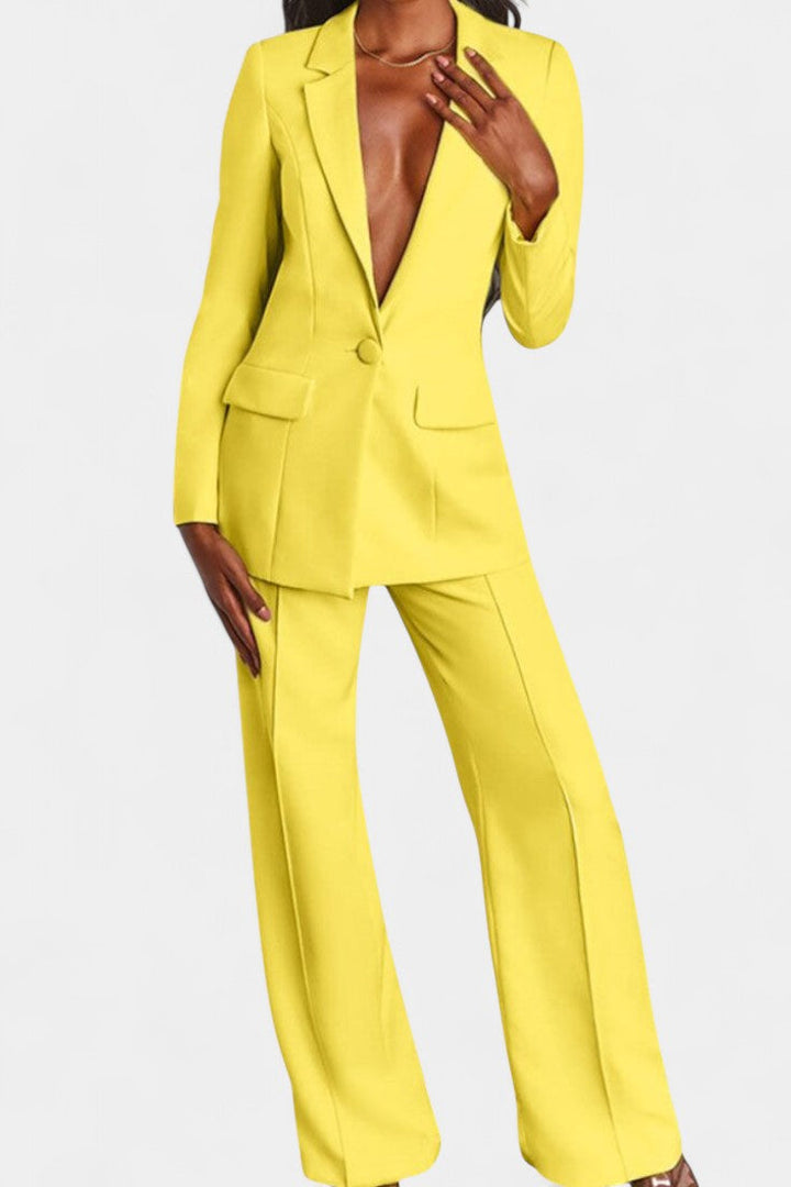 Marnie - Ensemble blazer tailleur et pantalon large
