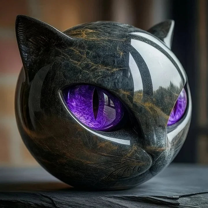 Gato Negro - Escultura Mística