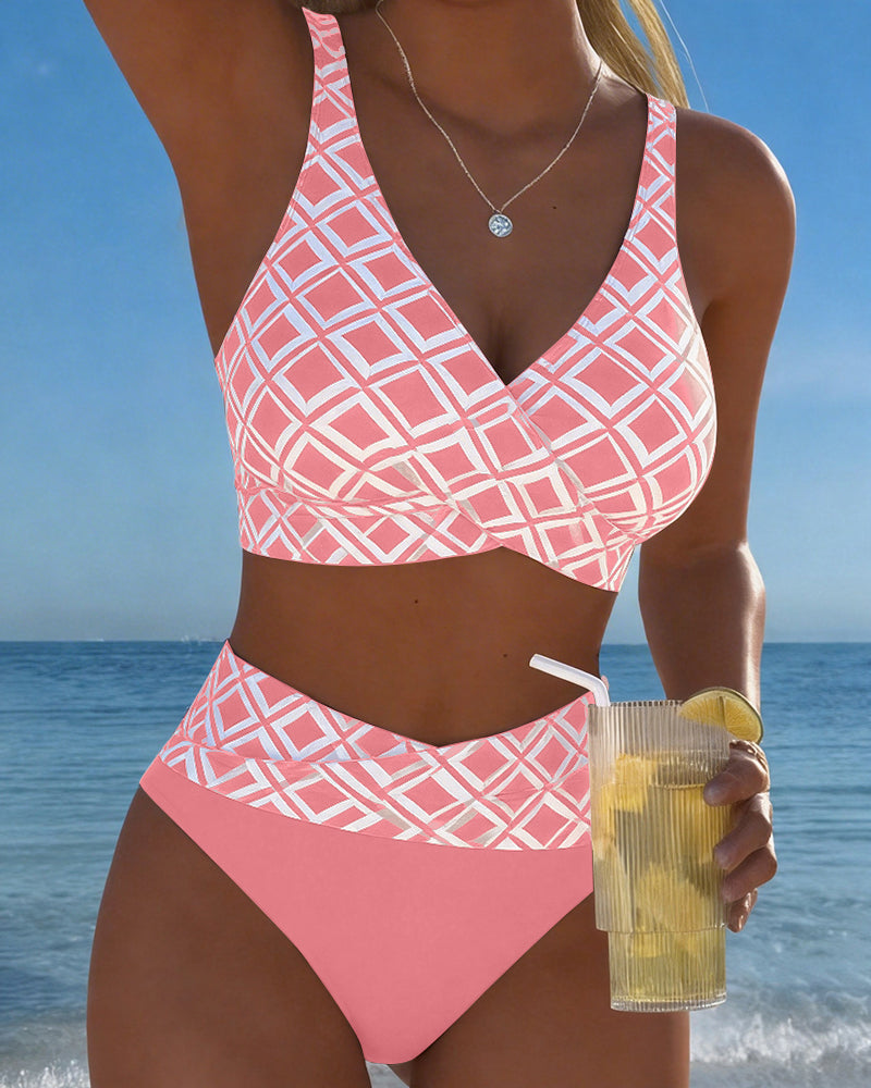 Adriana – Bikini deux pièces à motifs géométriques