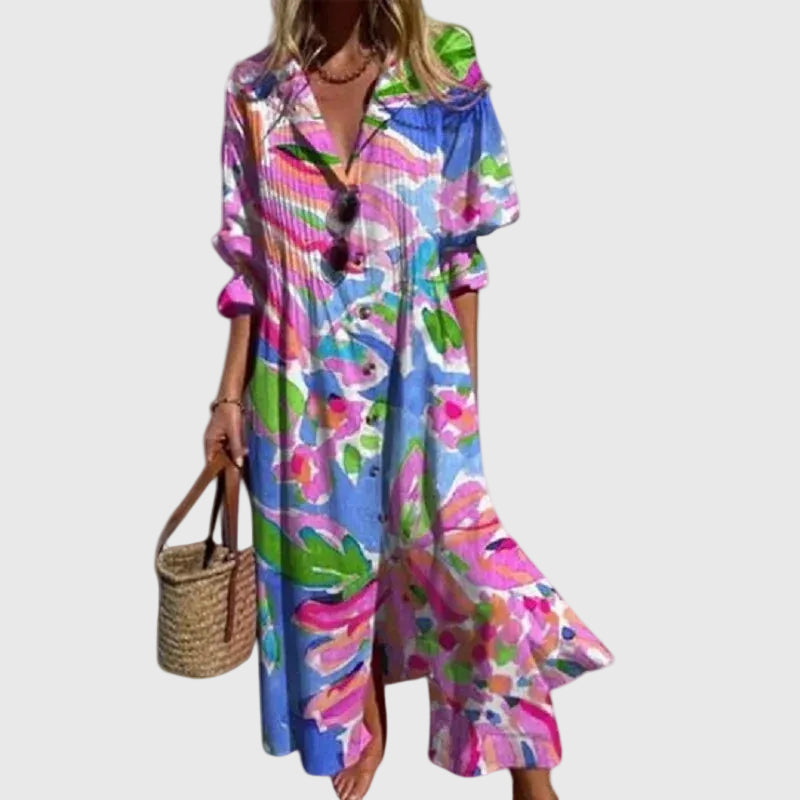Zariah | Élégante robe longue de style bohème