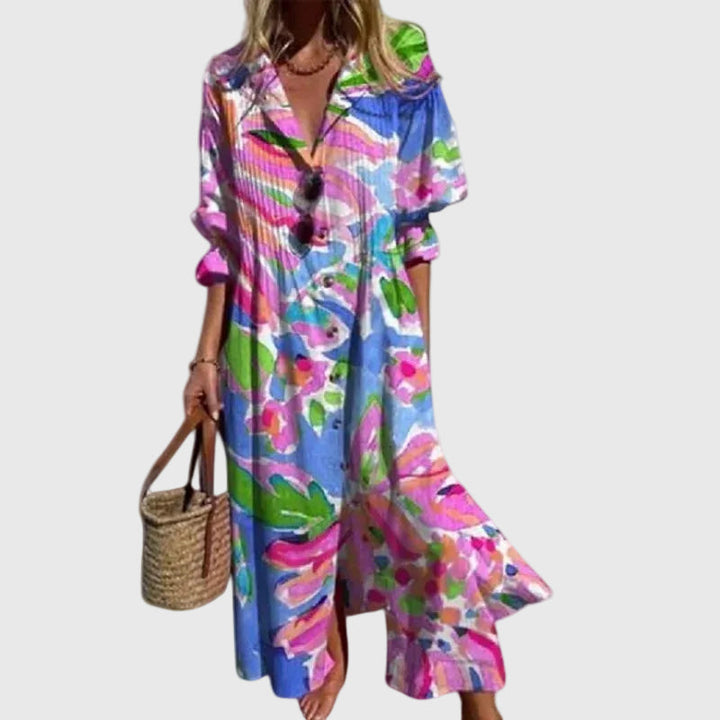 Zariah | Élégante robe longue de style bohème
