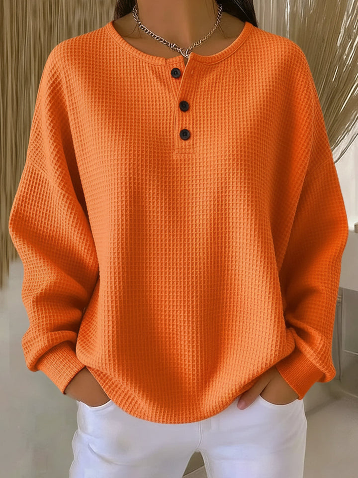 Milagros | Sweat Henley Gaufré