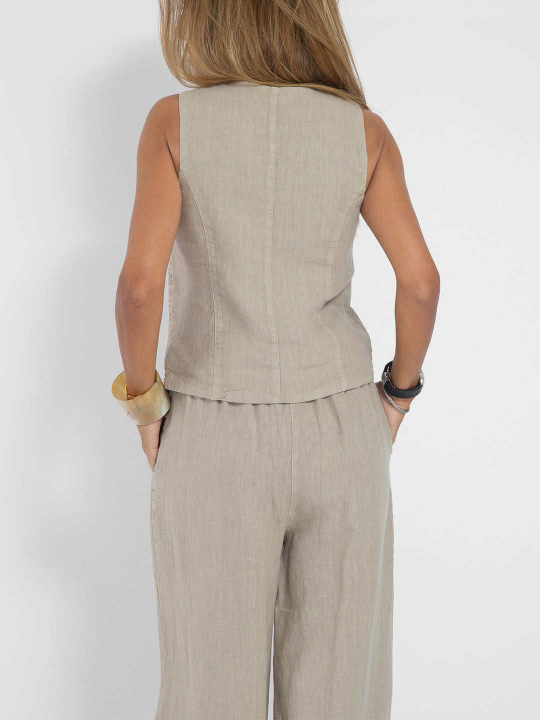 Jaira™ | Ensemble gilet noué et pantalon large