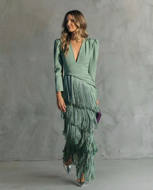 Clara™ | Robe midi élégante avec manches françaises