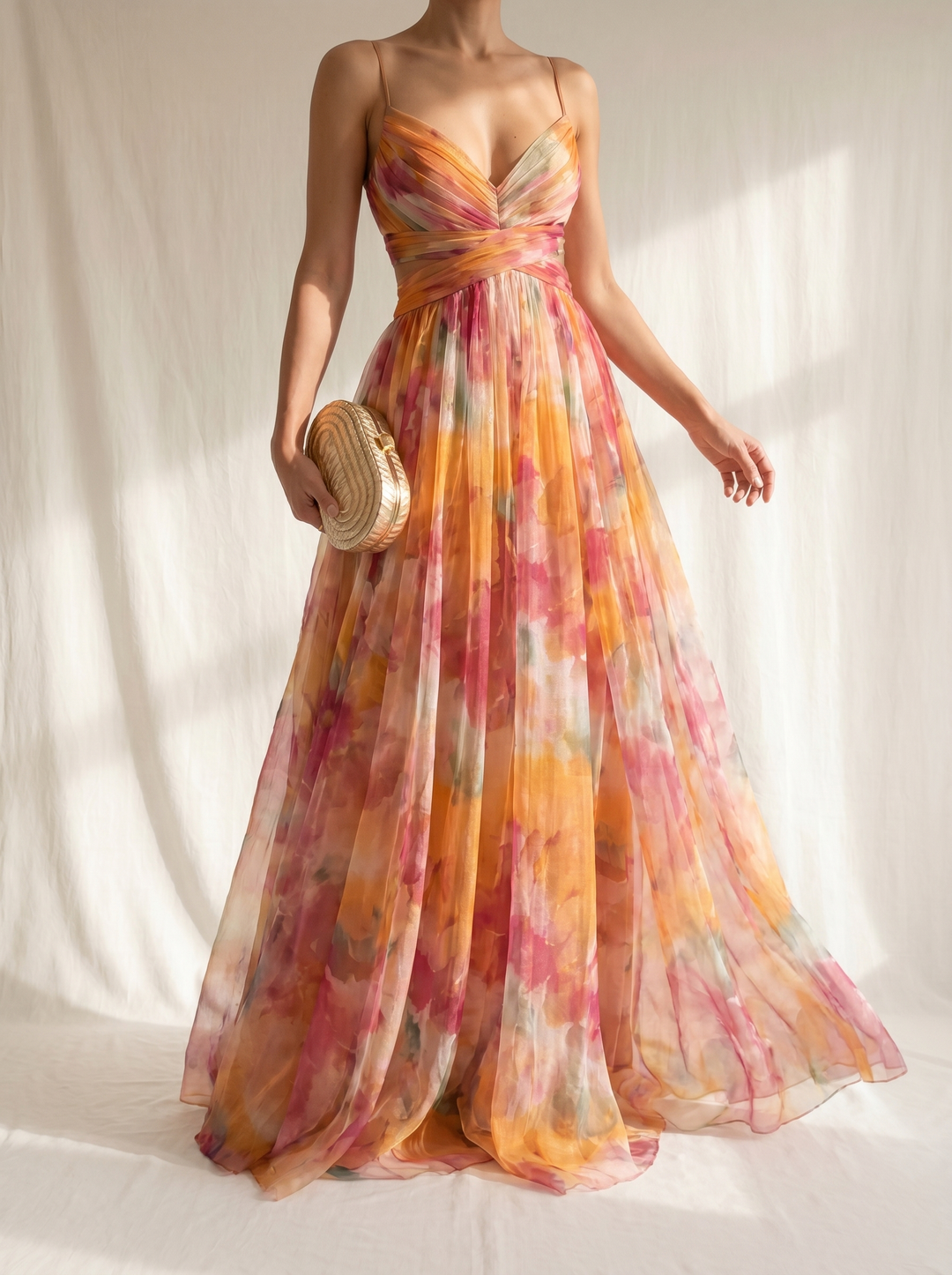Giselle | Ravissante robe longue à imprimé floral