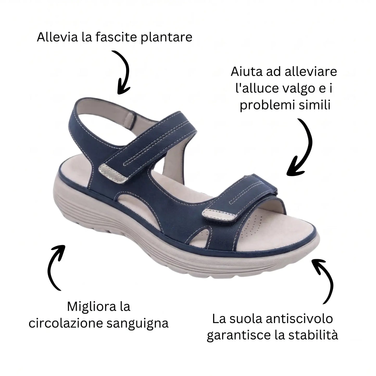 Sandales orthopédiques antidérapantes Soline