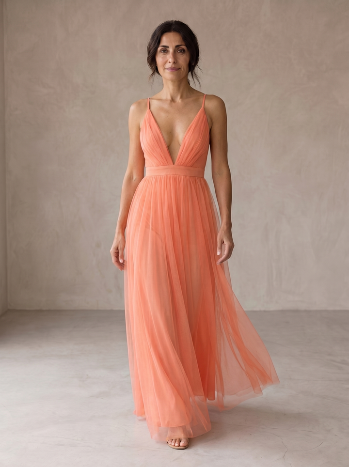 Genève | Robe longue « Luce Corallo »