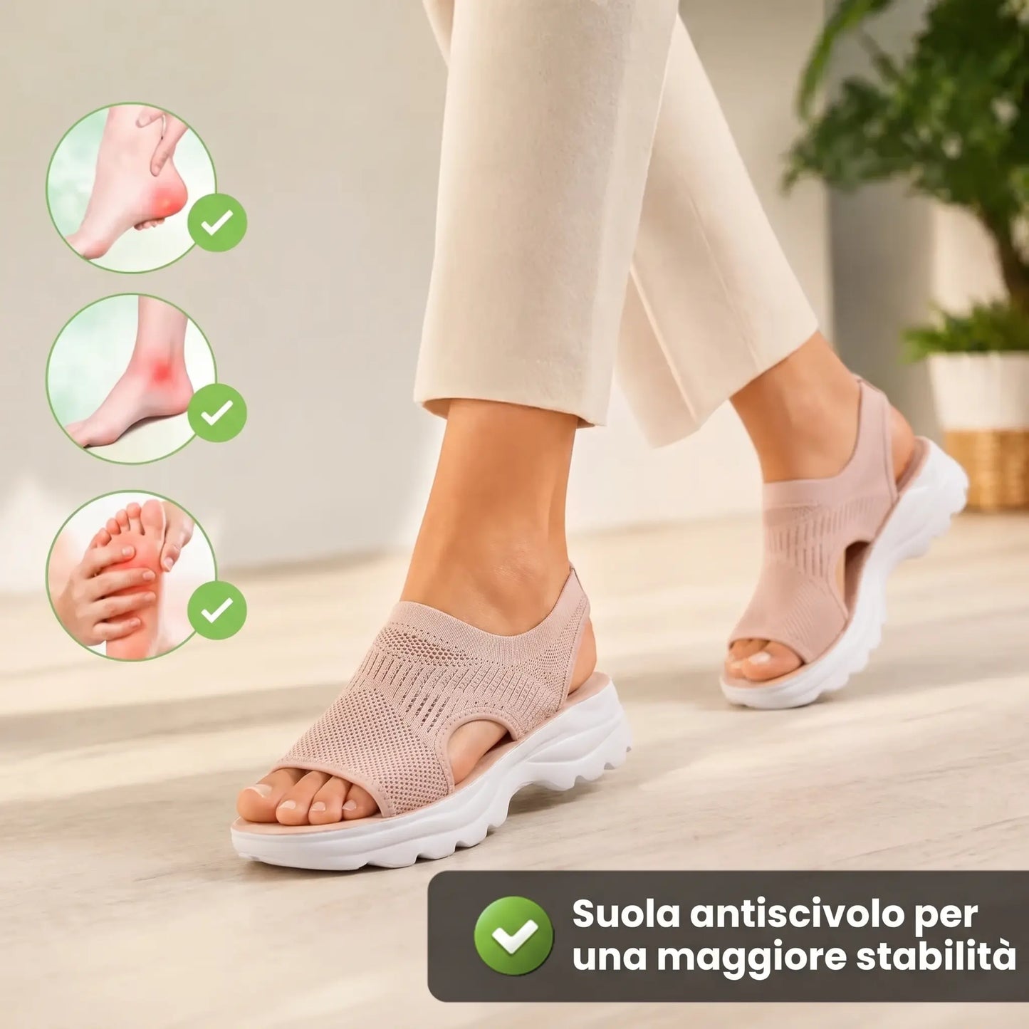Sandales orthopédiques antidérapantes Noara