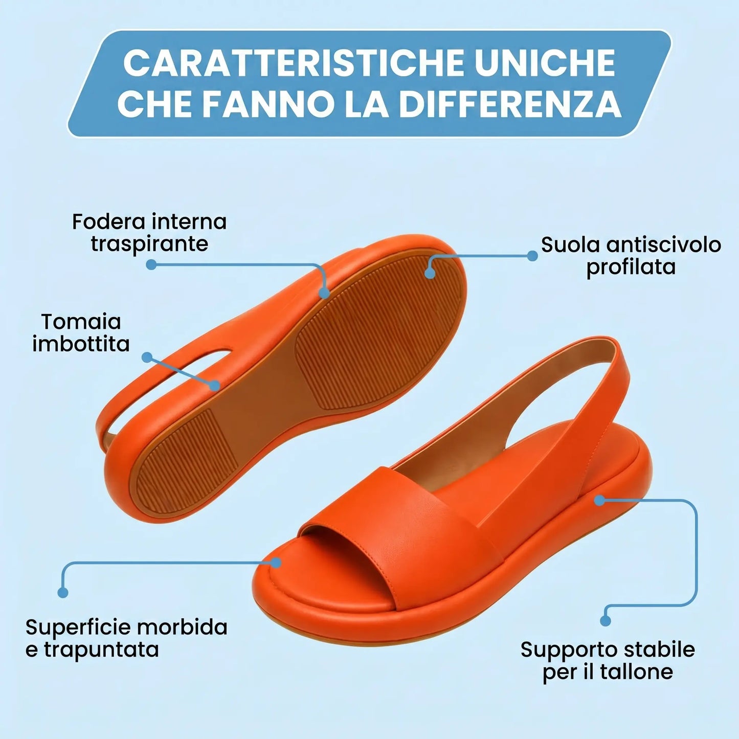 Sandales orthopédiques confortables Maria