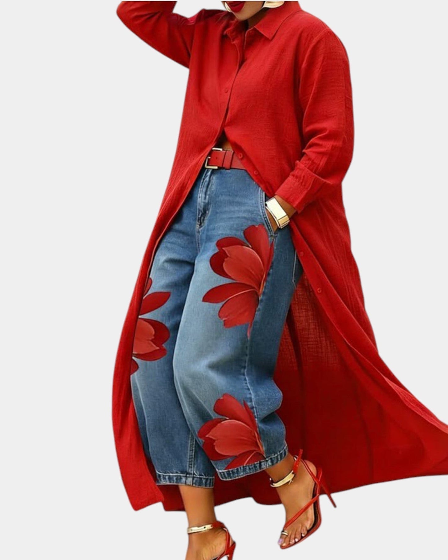 FLORA : Jeans larges + Chemise GRATUITE