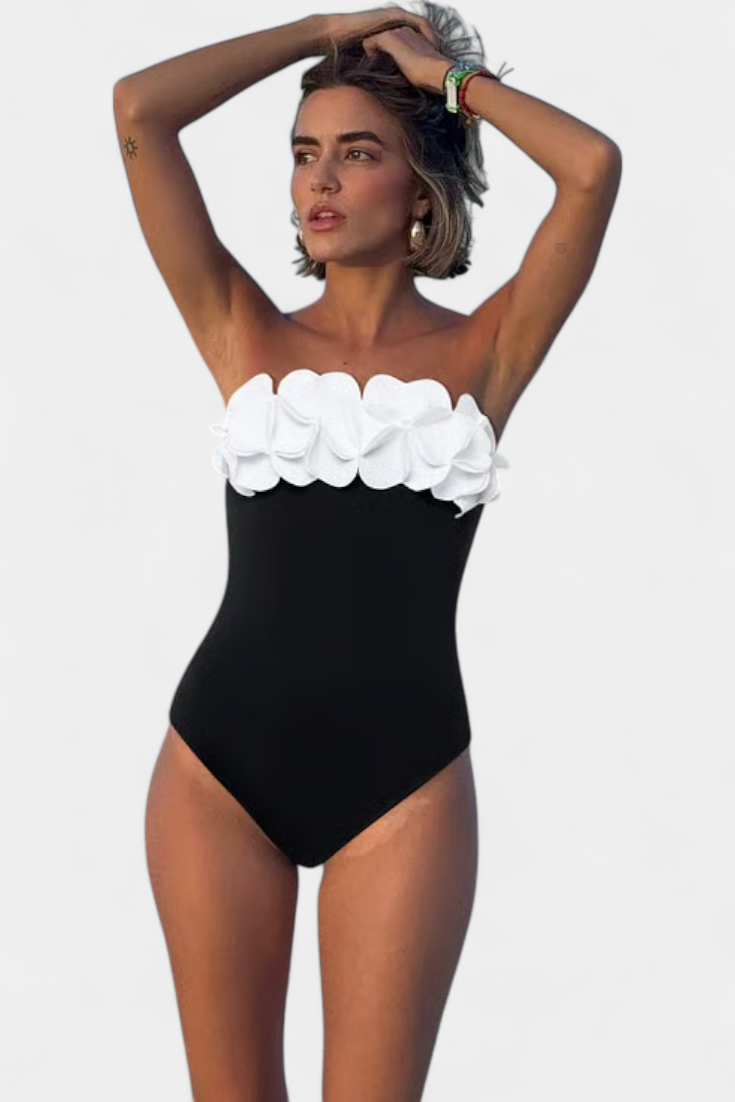 Ensemble maillot de bain et jupe portefeuille Ahria 3D Flower