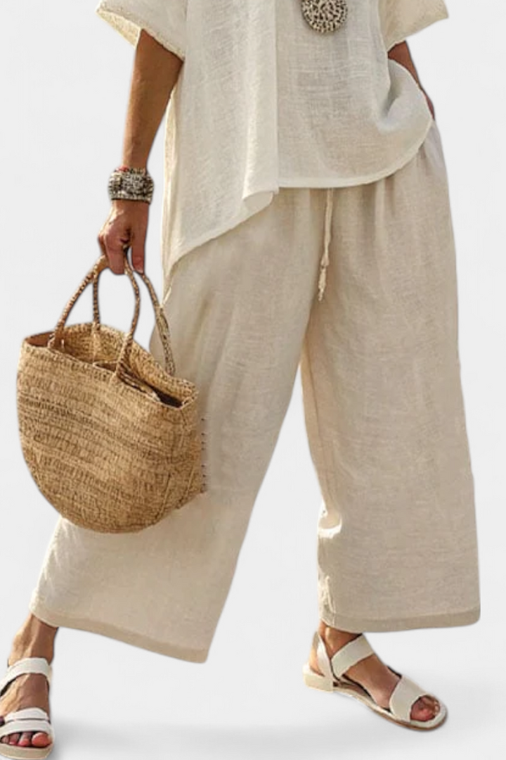 Milazia™ | Blouse minimaliste confortable et pantalon large
