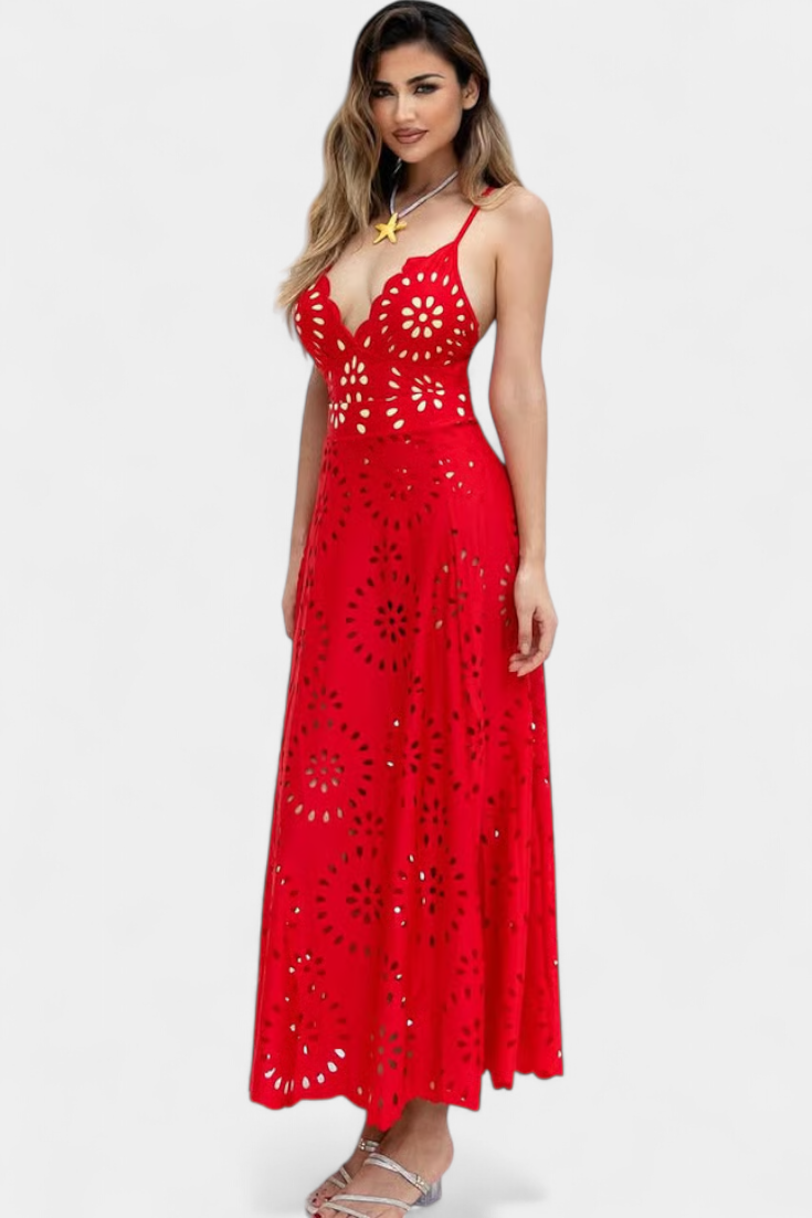 Ensemble jupe Ahria à motifs floraux ajourés