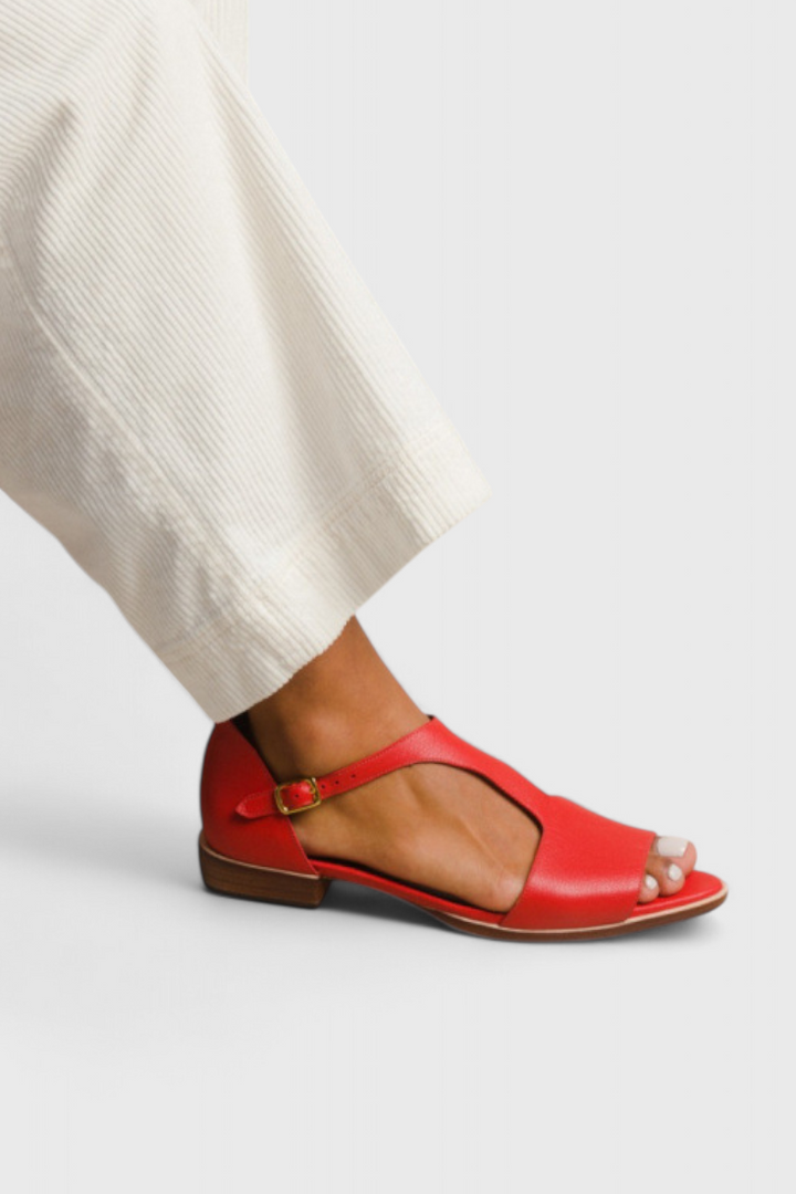 Doina Sandales elégantes en simili-cuir con bout pointu et talons bas