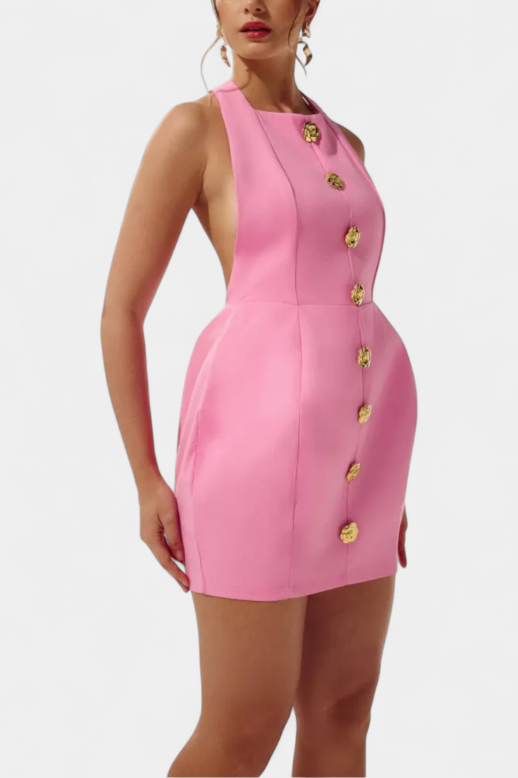 Yvonne : Mini robe dos nu