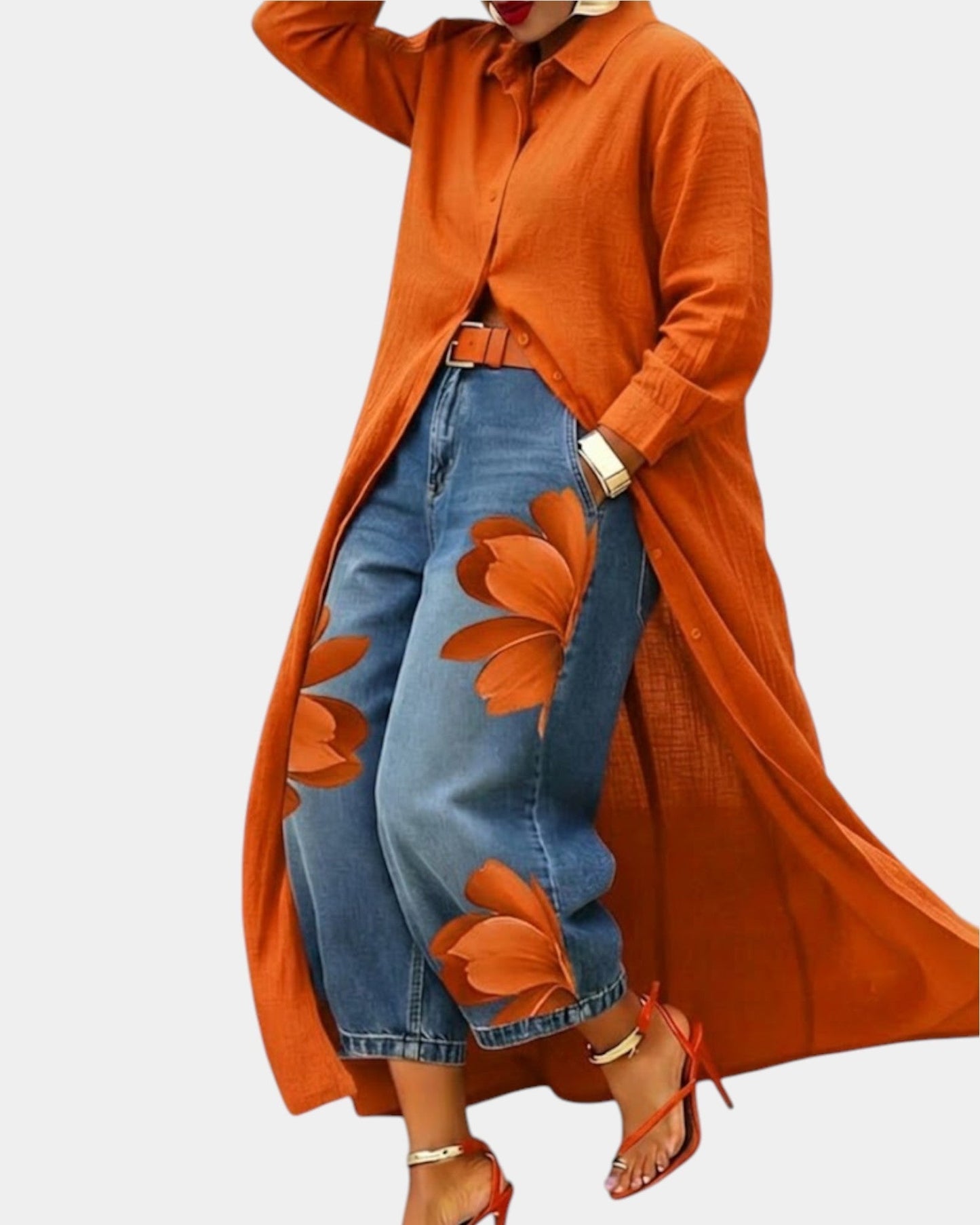 FLORA : Jeans larges + Chemise GRATUITE