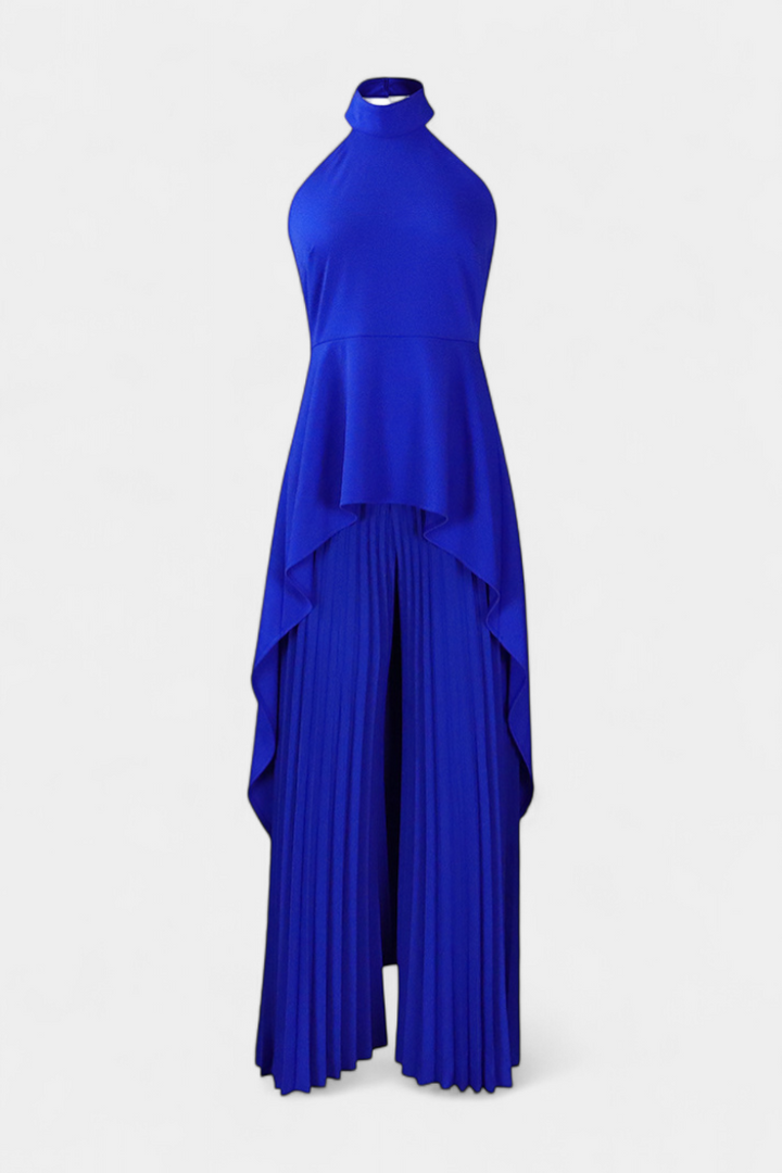 Ensemble asymétrique Chrysoula avec pantalon à plis