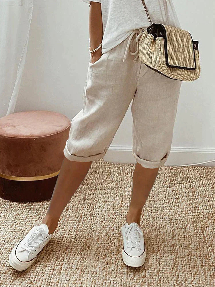 Betty™ | Short en lin avec poches