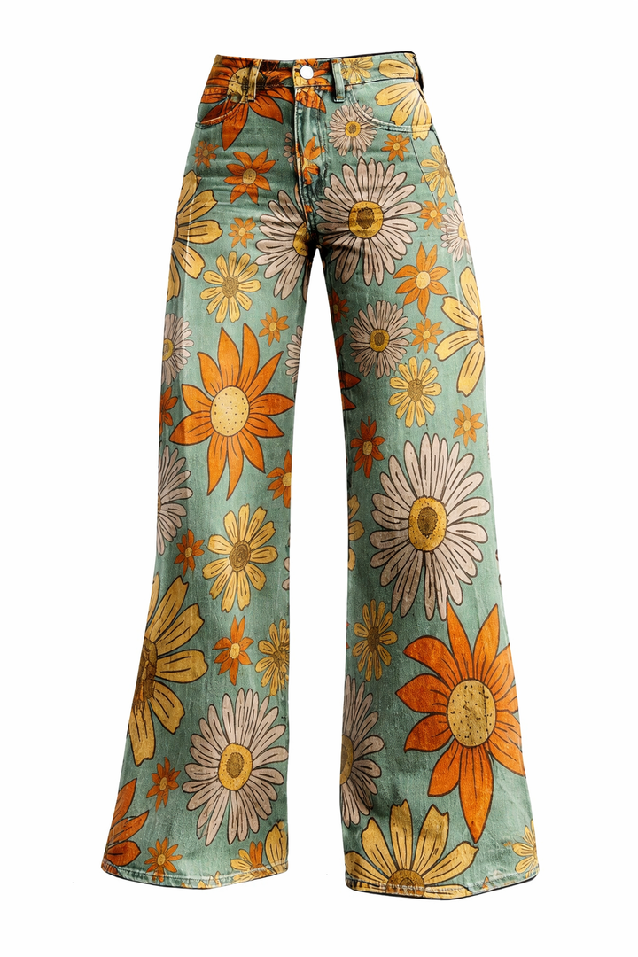Fatima™ | Pantalon Palazzo avec fleurs