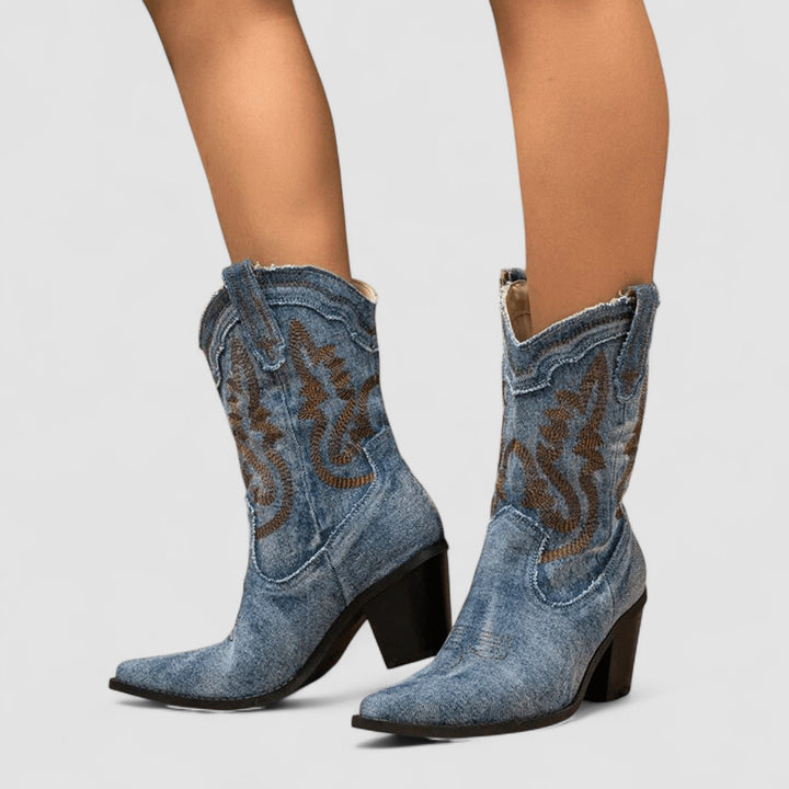 Callie | Bottines western brodées