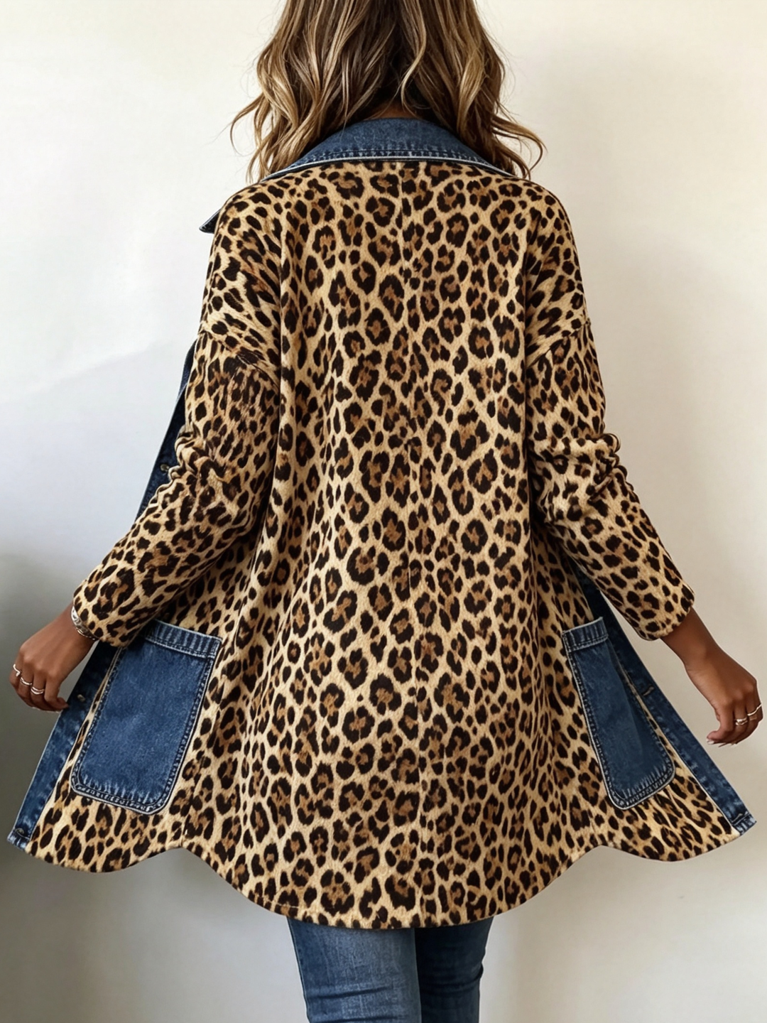Lorena | Veste Longue Léopard en Jean