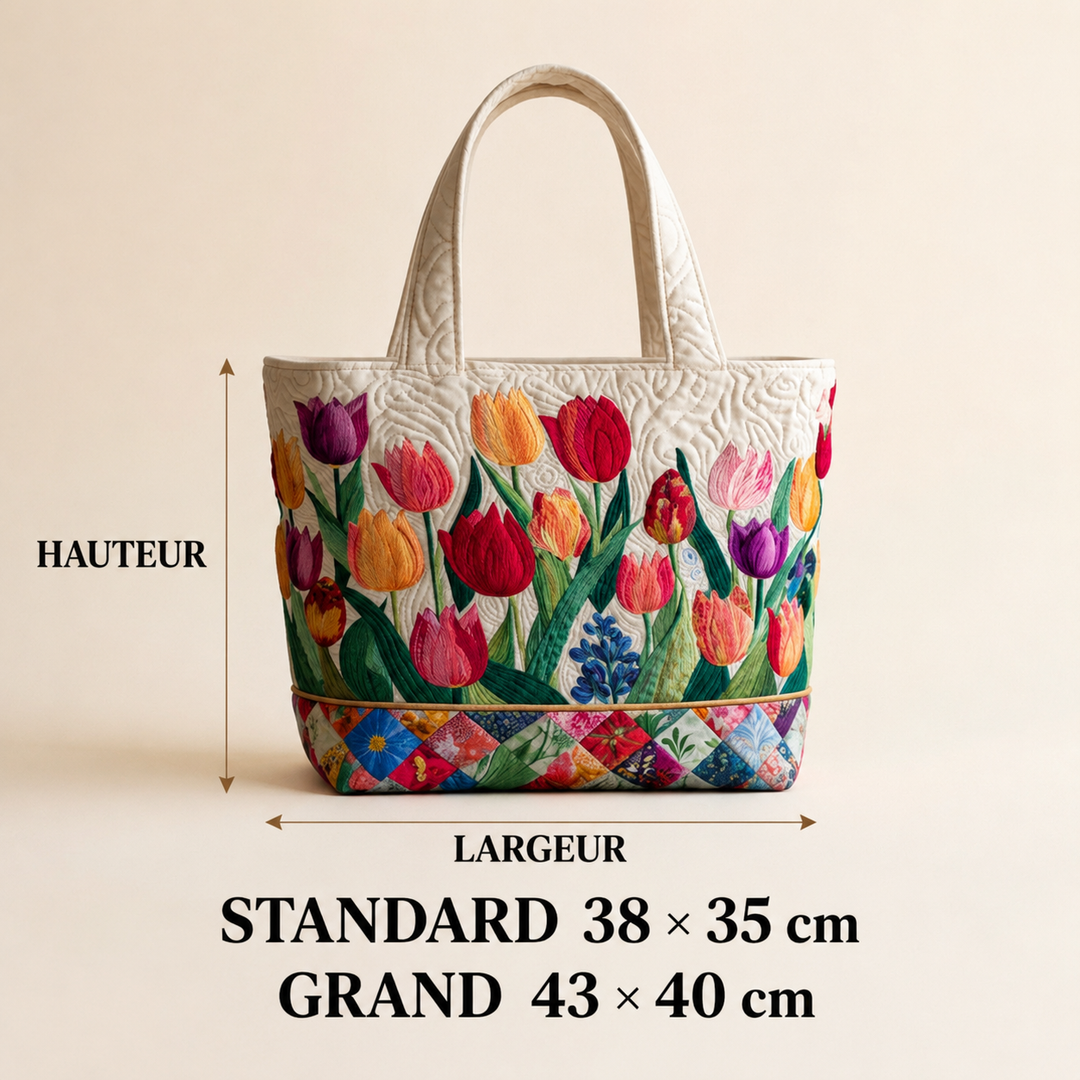 Sac à main pour femme « Jardin de tulipes » – Spacieux et léger