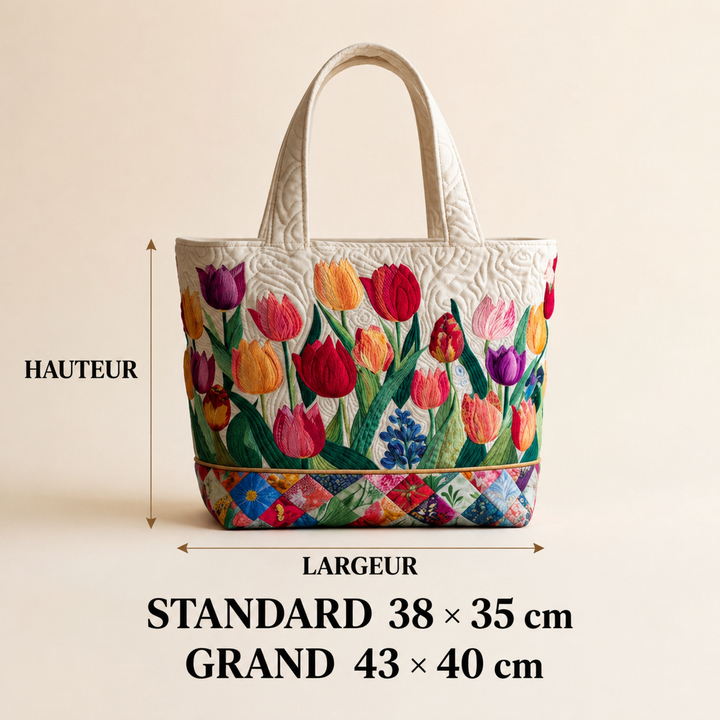 Sac à main pour femme « Jardin de tulipes » – Spacieux et léger