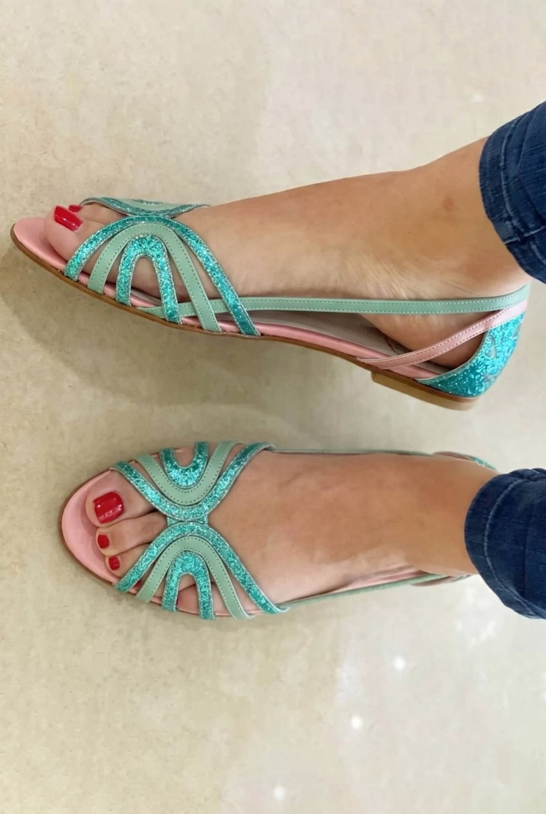 Eleonora | Sandales dorées