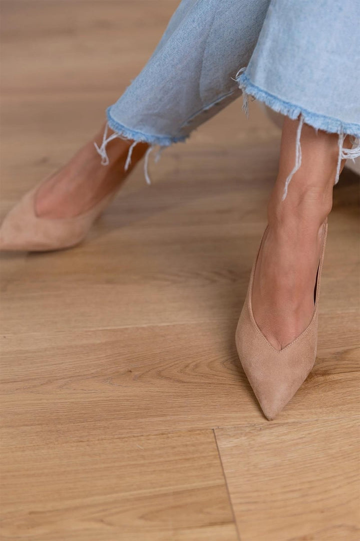 Marlena™ | Talons bas de couleur nude
