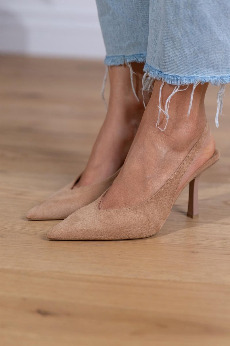 Marlena™ | Talons bas de couleur nude