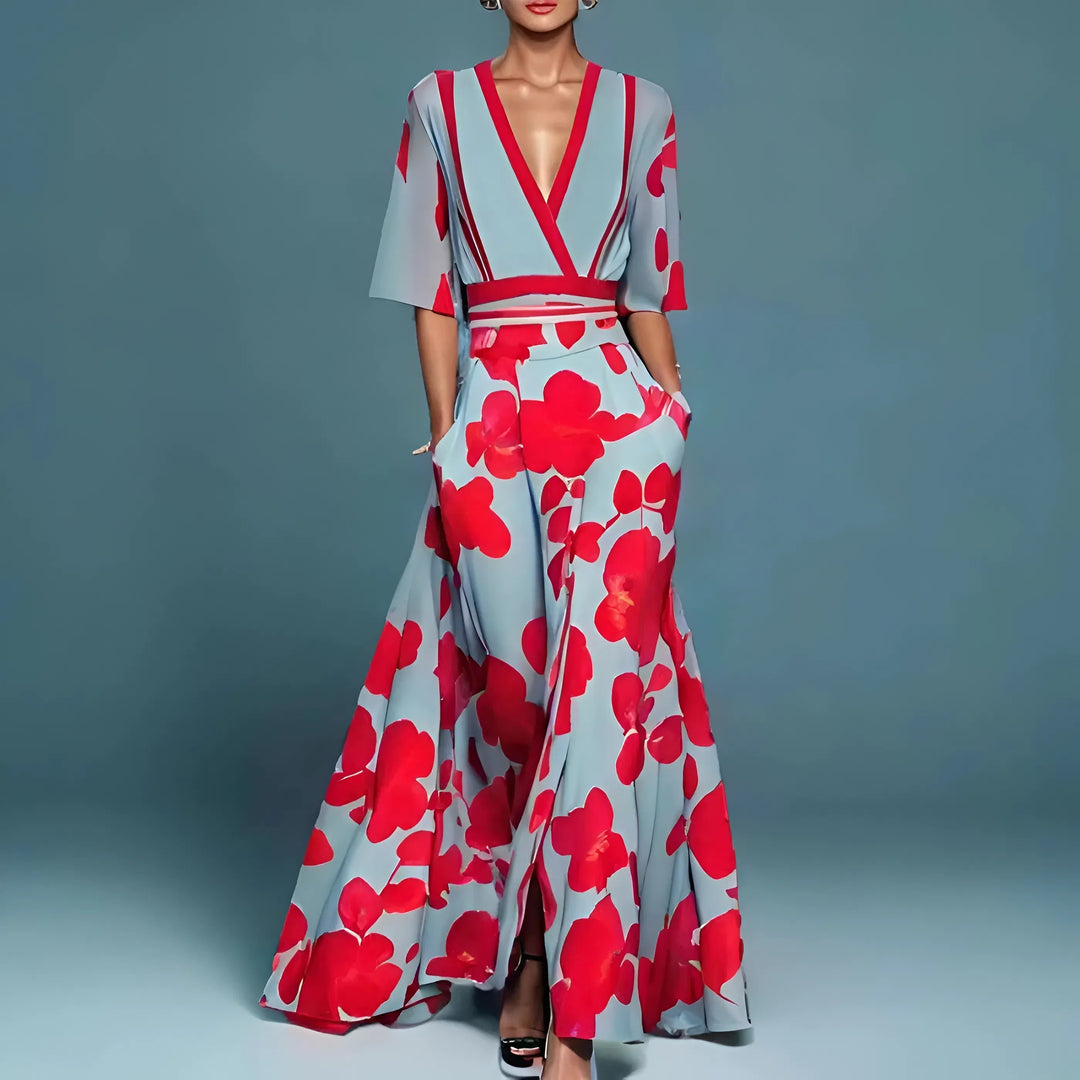 Valentina™ | Robe longue élégante avec décolleté plongeant