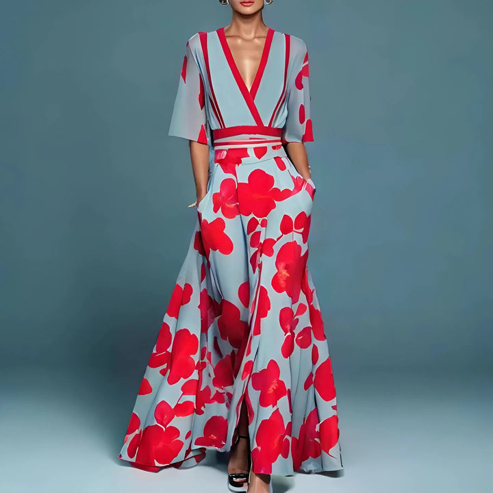 Valentina™ | Robe longue élégante avec décolleté plongeant