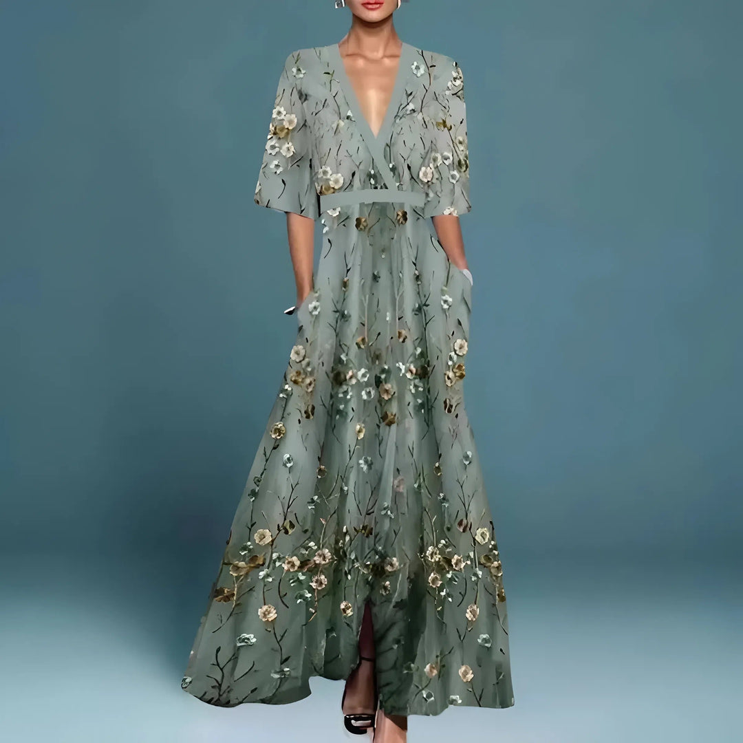 Valentina™ | Robe longue élégante avec décolleté plongeant