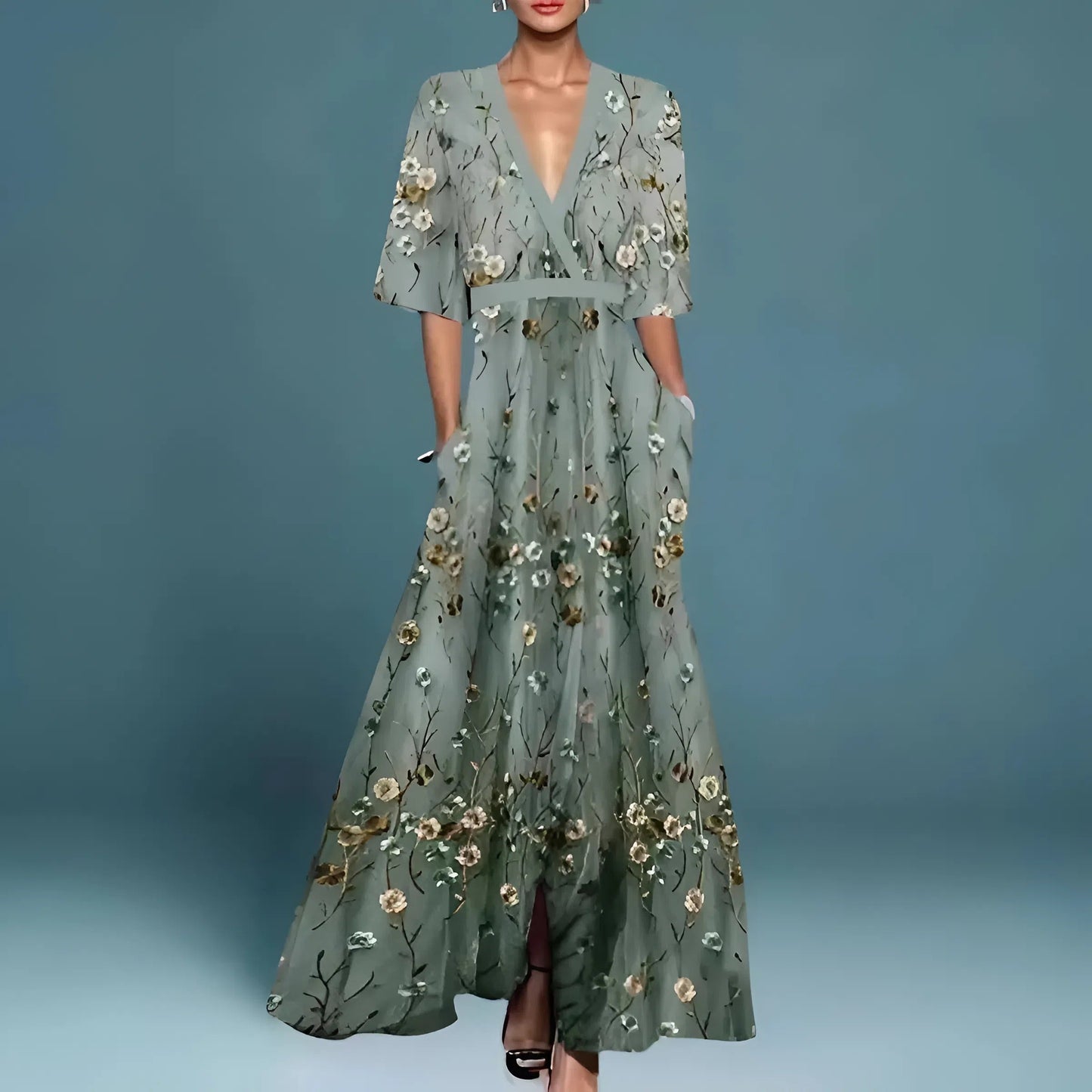 Valentina™ | Robe longue élégante avec décolleté plongeant