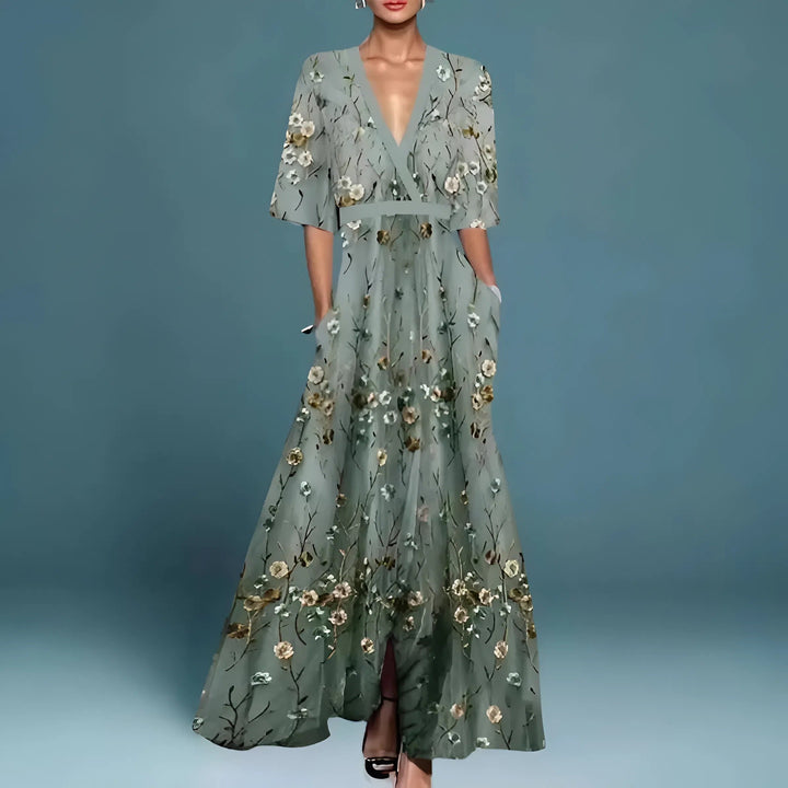 Valentina™ | Robe longue élégante avec décolleté plongeant