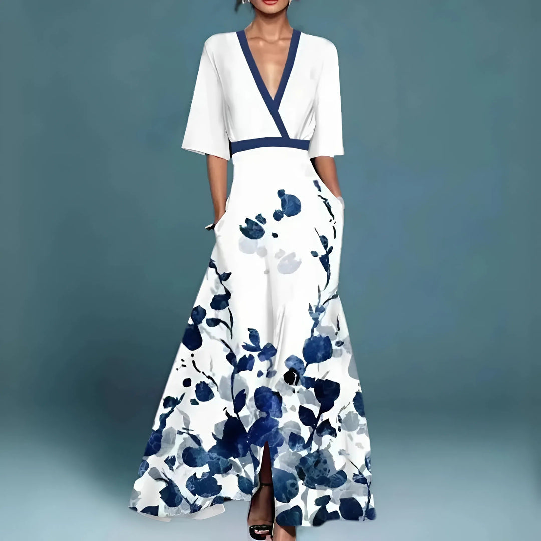 Valentina™ | Robe longue élégante avec décolleté plongeant