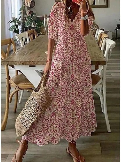 Luna | Robe midi au style bohème décontracté