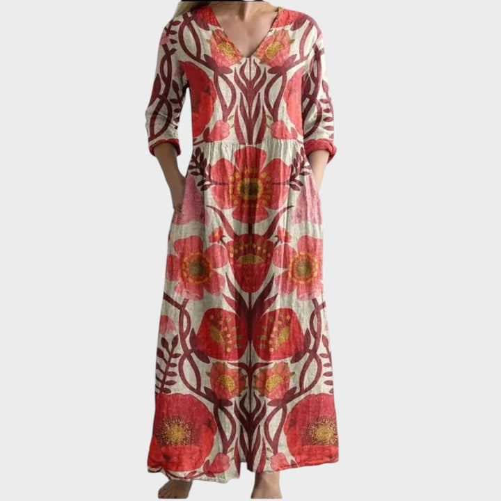 Benedicta | Robe Longue Florale Vintage
